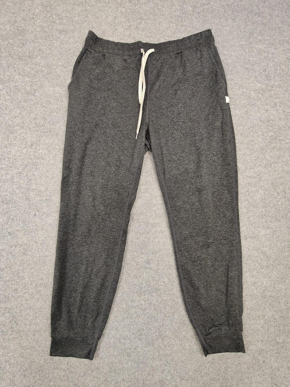 Vuori Pants Womens Medium Gray Jogger Slim Tapered Elastic Waist Pockets Stretch